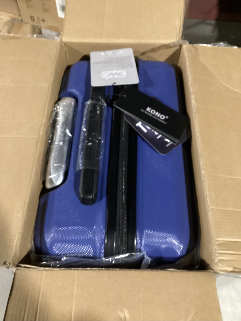 Condition photo showing Good Condition for Kono Luggage Set 4 Piece Carry On Hardside Luggage with TSA Lock Spinner Wheels Carry On Suitcase Navy Carry-On Travel Set (DB/TB/12“/20") Navy