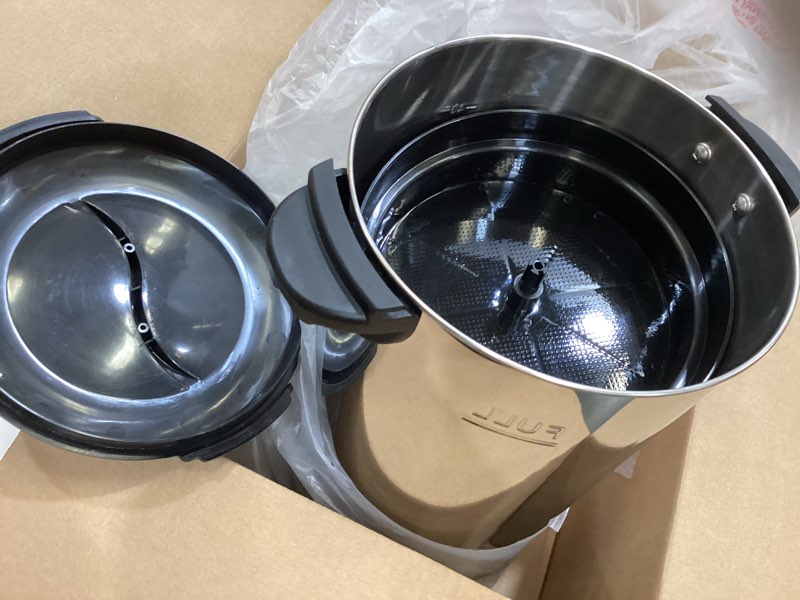 Condition photo showing As Is for elite gourmet ccm040 stainless steel 40 cup coffee urn removable filter for easy cleanup, two way dispenser with cool-touch handles electric coffee maker urn, stainless steel