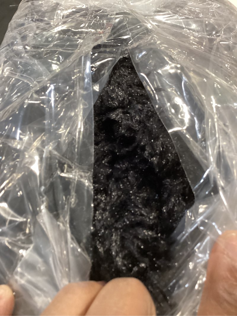 Condition photo showing Good Condition for 8x10 area rugs for living room: soft black fluffy rug shag washable rug plush fuzzy indoor carpet for bedroom nursery playroom girls boys kids room (black, 8'x10') black 8' x 10' (rectangular)
