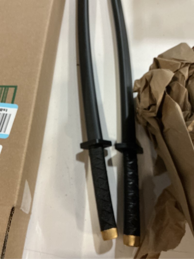 Condition photo showing Good Condition for set of two 26 1/2 inch japan samurai pu foam blade anime sword ninja katana, play, fencing, fun, birthday, halloween