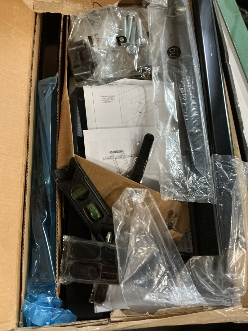 Condition photo showing New/Like New for usx mount full motion tv mount for 42-80 inch flat screen led tv up to 120 lbs, swivel tv wall mount dual articulating arms, tool-free tilt tv bracket max vesa 600x400mm, for 8-16 in wood studs