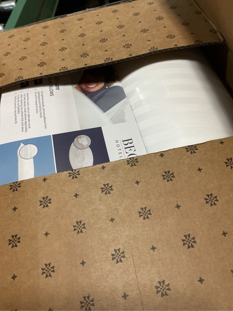 Condition photo showing New/Like New for Beckham Hotel Collection Bed Pillows Standard/Queen Size Set of 2 - Original Soft Down Alternative Pillow for Sleeping - Soft Support for Back, Stomach or Side Sleepers Queen / Standard White