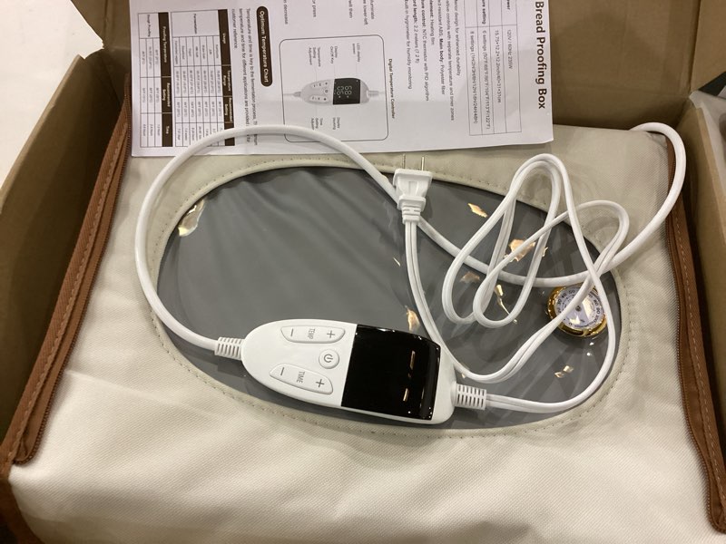 Condition photo showing As Is for Bread Proofing Box with 6 Temperature Settings(50-122?) & 48H Timer, Foldable Dough Proofer with Metal Rack, Folding Sourdough Proofing Box for Bread Baking, Pizza, Yogurt, Kombucha, Wine