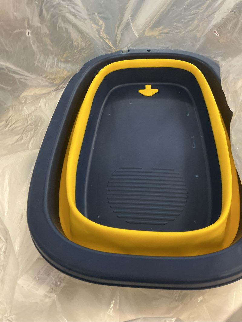 Condition photo showing As Is for pet bathtub with toys,portable puppy bathtub for easy baths and easy storage, dog bath tubs for small medium pets (blue)