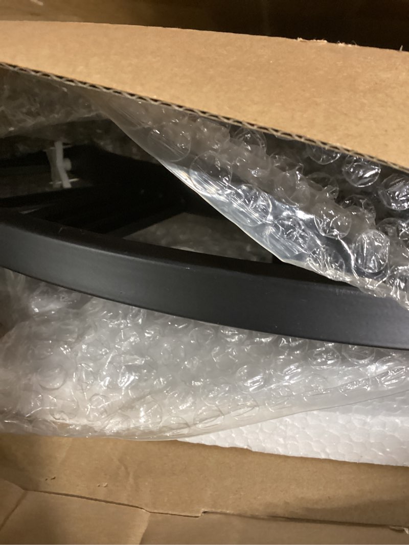 Condition photo showing Good Condition for 24 Inch Large Oversized Farmhouse Modern Decorative Wall Clock for Living Room,Silent Industrial Big Roman Numerals Vintage Metal Round Wall Clocks for Kitchen,Dinng Room,Office Black Roman 24 inch