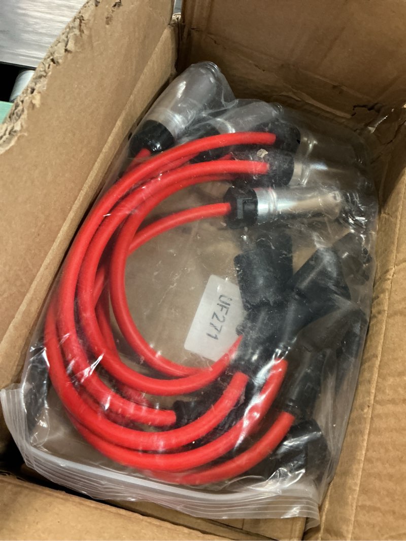 Condition photo showing Good Condition for 8 pack square ignition coil d581 uf-271 & iridium spark plug wire m8-48322r compatible with silverado 1500 2500 3500 4.8l 5.3l 6.0l 8.1l 1999-2007 12556893 12558693 12570553 3859078 38590782