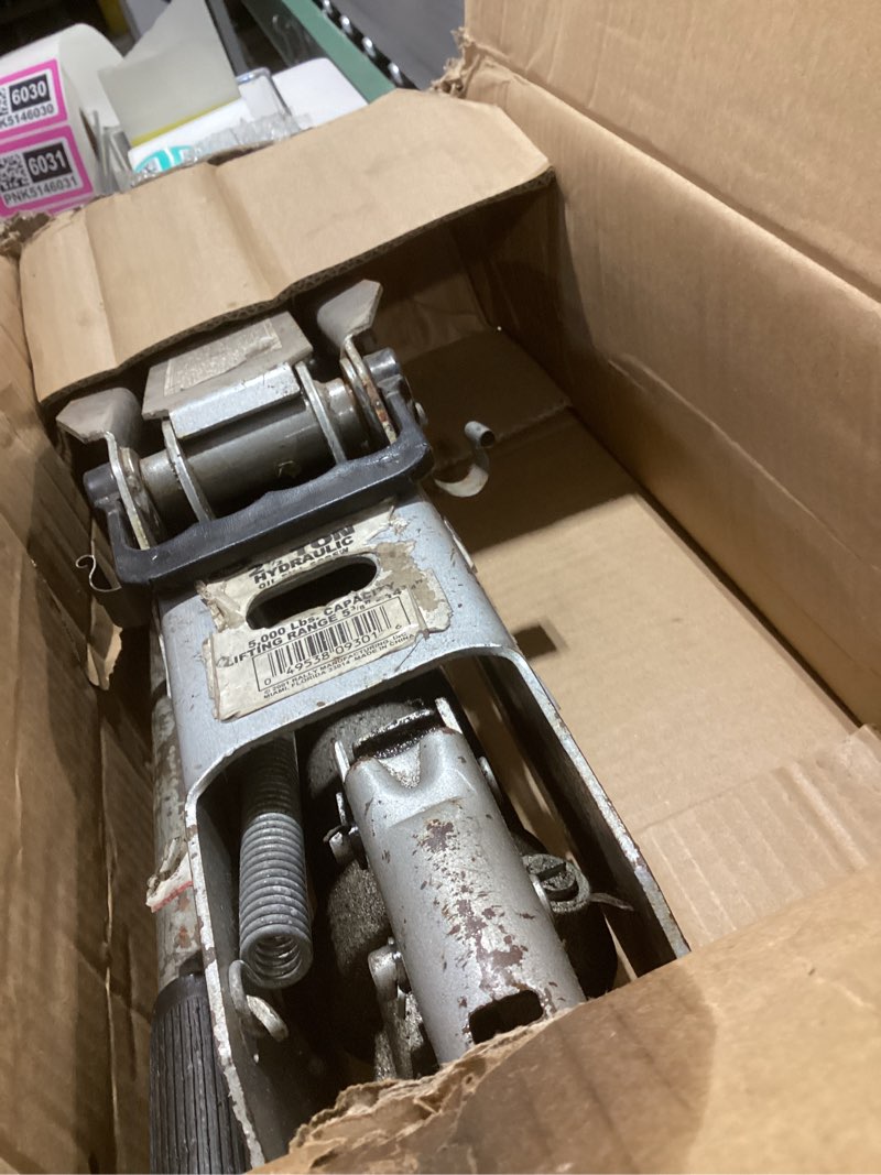 Condition photo showing As Is for dna motoring tools-00234 low profile hydraulic trolley service/floor jack, 2 ton (4000 lbs) capacity, lifting range 5.1"-13", black black 2 ton
