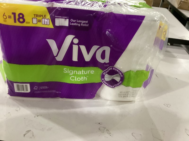 Condition photo showing Good Condition for viva signature cloth choose-a-sheet paper towels - 6 triple rolls