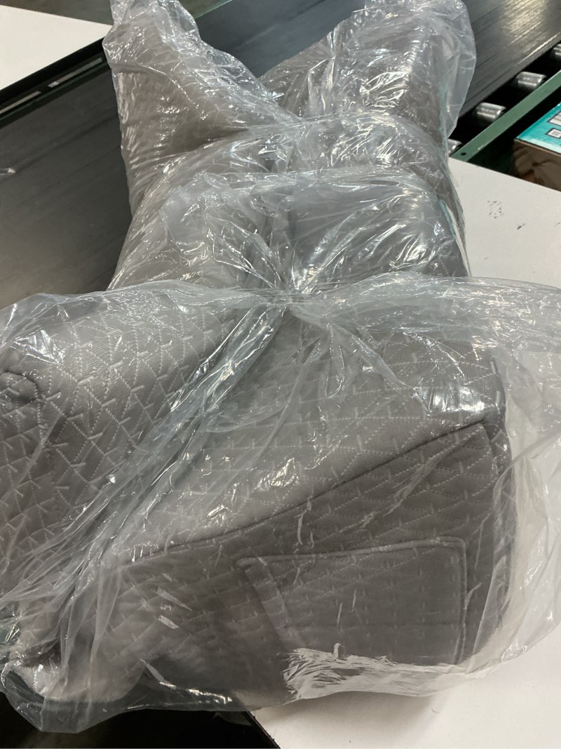 Condition photo showing New/Like New for ruqmuis wedge pillow for sleeping, 12" bed wedges pillow for headboard, triangle incline wedge for acid reflux, pillows wedge for back pain relief, elevated leg pillow after surgery, snoring, grey 24*24*12 inch grey