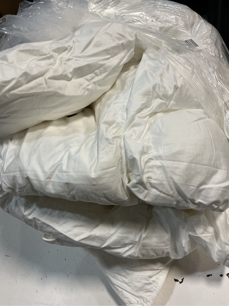Condition photo showing As Is for quince premium down alternative comforter, full/queen, white
