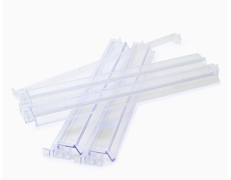 Jongyance Set of 4 Clear Acrylic Mahjong Racks with Redesigned Pusher, American Mahjong Accessories
