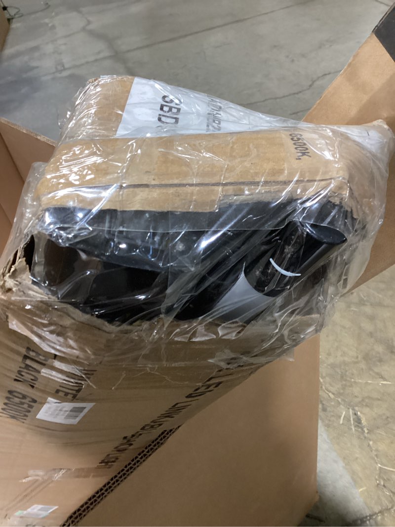 Condition photo showing As Is for bbounder 10 pack linkable led utility shop light, 4400 lm, 6500k cool daylight, 4 ft integrated fixture for garage, 40w equivalent 250w, surface + suspension mount, black 6500k black