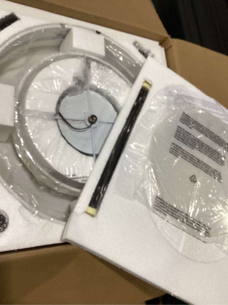 Condition photo showing As Is for livex lighting fabric shade 50875-07 meridian 5 light bronze pendant