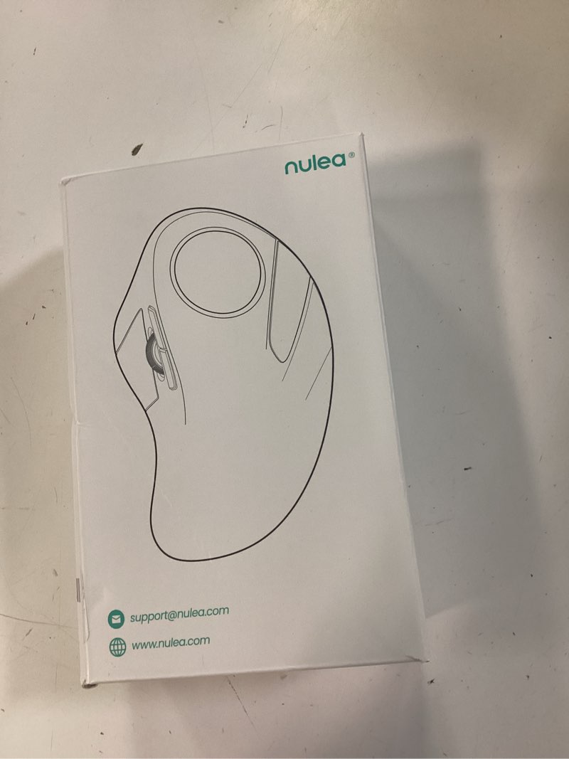 Condition photo showing New/Like New for nulea wireless ergonomic trackball mouse, rechargeable, bluetooth rollerball mouse, 44mm index finger trackball, 5 adjustable dpi, compatible with pc, laptop, mac a-red