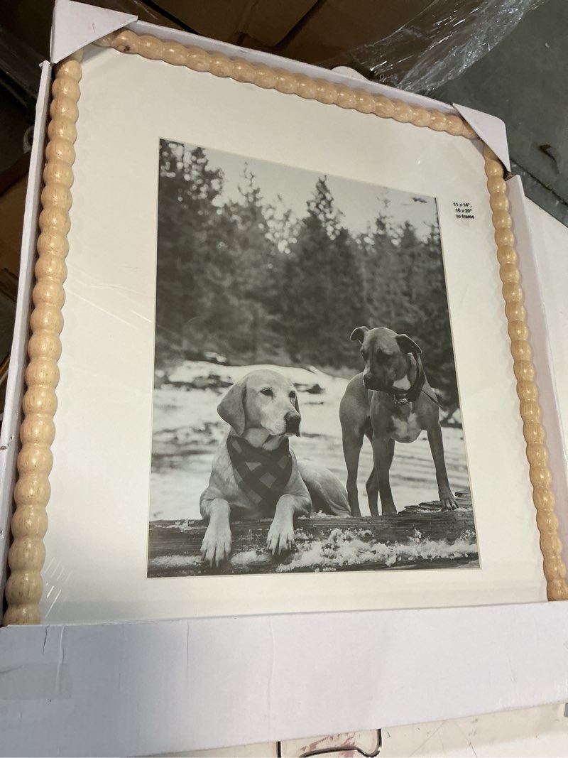 Condition photo showing Good Condition for 16"x20" turned wood picture frame - threshold™