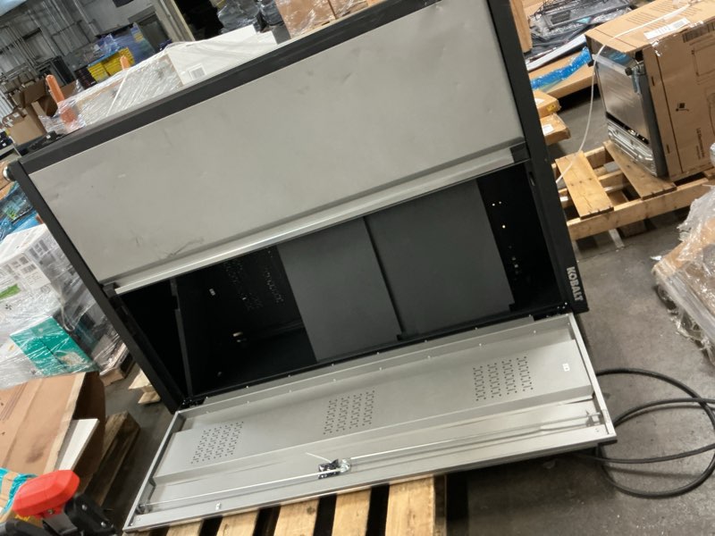 Condition photo showing As Is for kobalt shelf storage cabinet