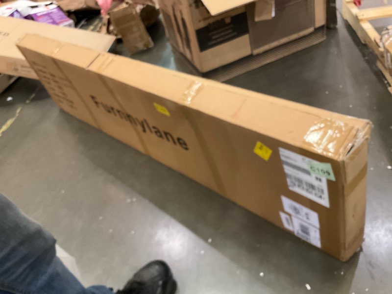 Condition photo showing As Is for 4 Panel Bamboo Room Divider - 5.6 ft Tall Folding Privacy Screen for Room Separation, Natural Brown (67 x 61.4 inches) Brown 4 Panel