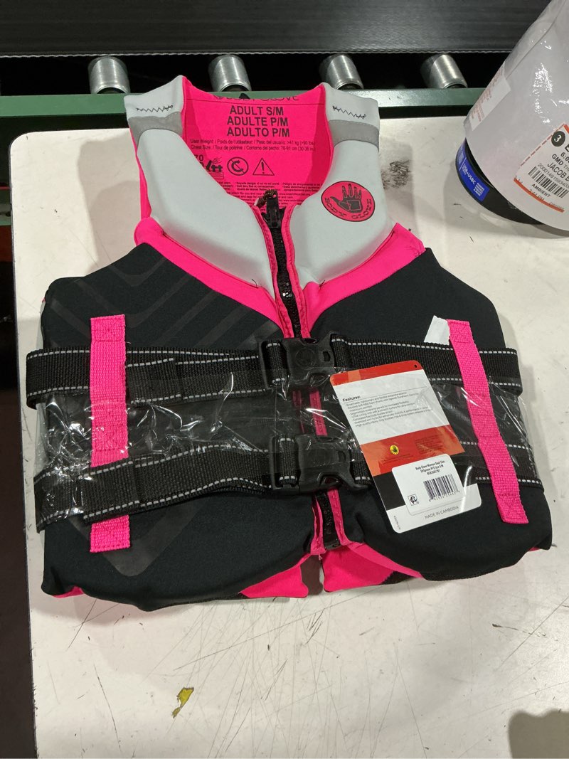 Condition photo showing As Is for body glove women's adult neoprene pfd life jacket and vest, dual size different