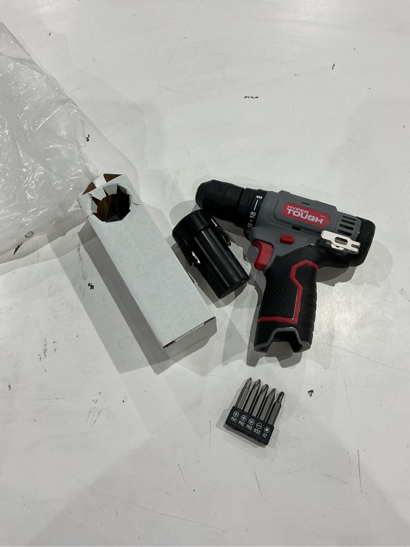 Condition photo showing Good Condition for hyper tough 12v max lithium-ion cordless 3/8-inch drill driver with 1.5ah battery, 99303