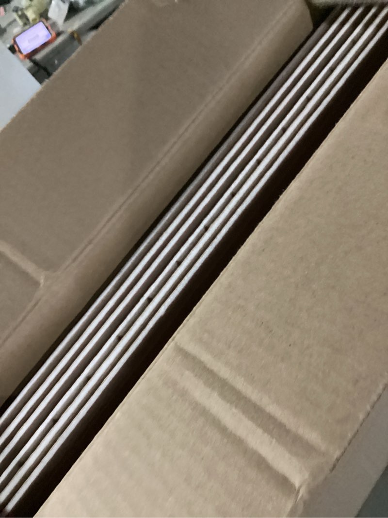 Condition photo showing As Is for JBER Acoustical Wall Panels - 6 PCS 23.6 X 23.6 Inches Wood-Pattern Printing Sound Absorbing Panels, Large Self-Adhesive Decorative Soundproof Wall Panels for Studio,Home & Living Room(Teak) 72"×48" Teak