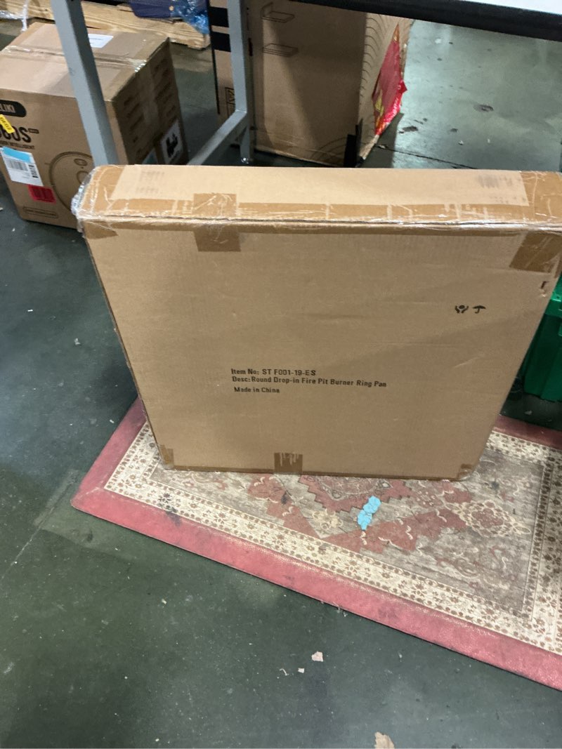 Condition photo showing New/Like New for Stanbroil 19-Inch Round Fire Pit Burner Pan, Drop-in Gas Firepit Insert for DIY Fire Pit Table, Porcelain Steel, BTU 92,000 Max Round 19-Inch, ES Round Drop-in Pan Burner