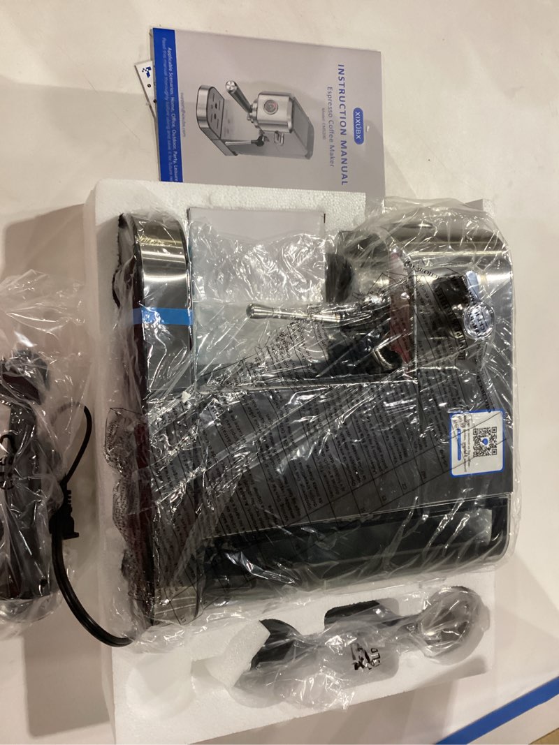 Condition photo showing New/Like New for 20Bar Espresso Machine, Compact Espresso Maker with Milk Frother, Stainless Steel Coffee Machine for Cappuccino&Latte, 42oz Water Tank, Visible Pressure Gauge, Home&Office, Silver