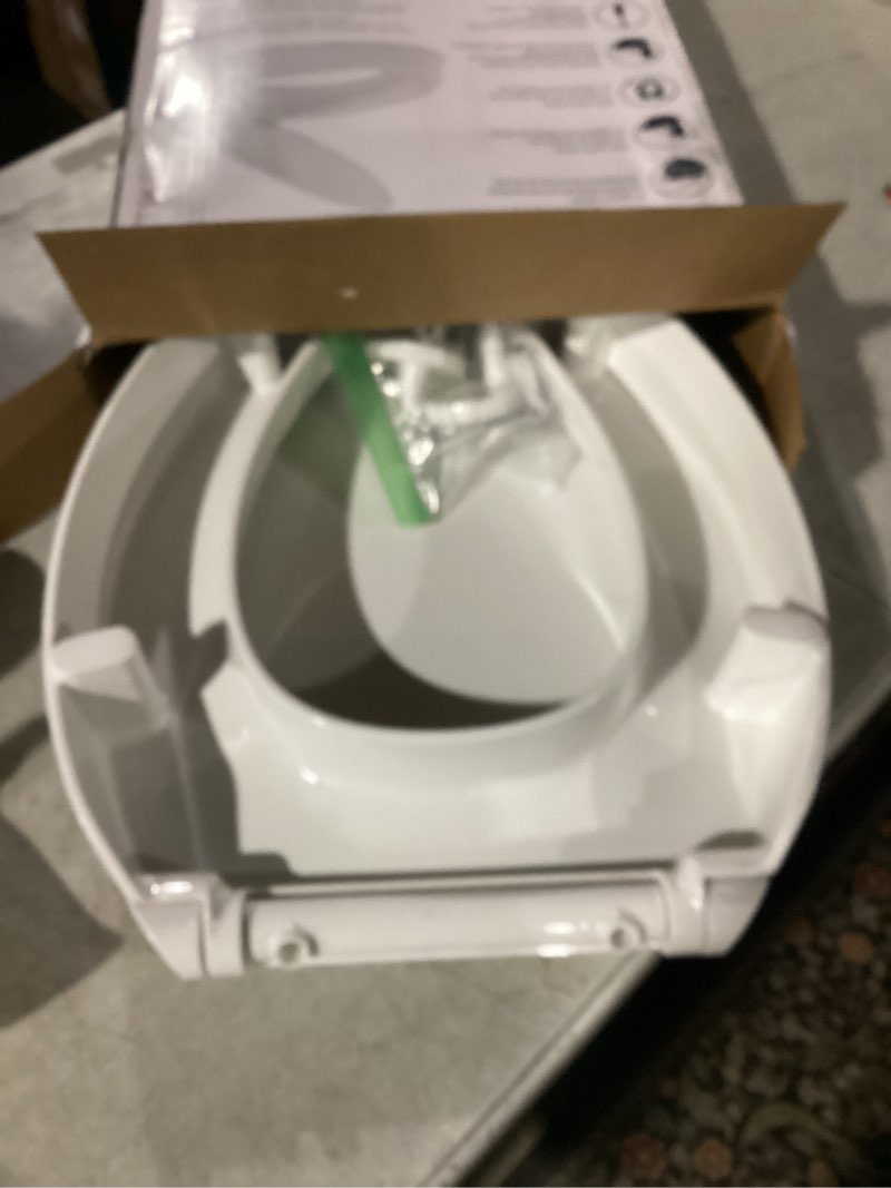 Condition photo showing Good Condition for KOHLER 25875-0 Hyten 3" Height, Elevated Soft Close Elongated Toilet Seat, Contoured Seat with Grip-Tight Bumpers, Quick-Attach Hardware, No Slam Toilet Seat, White White Elongated