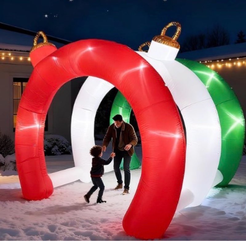 zpisf giant 10 ft halloween inflatables clown archway outdoor decorations, scary halloween arch blow up yard decorations for front yard lawn garden decor 10 ft clown 1