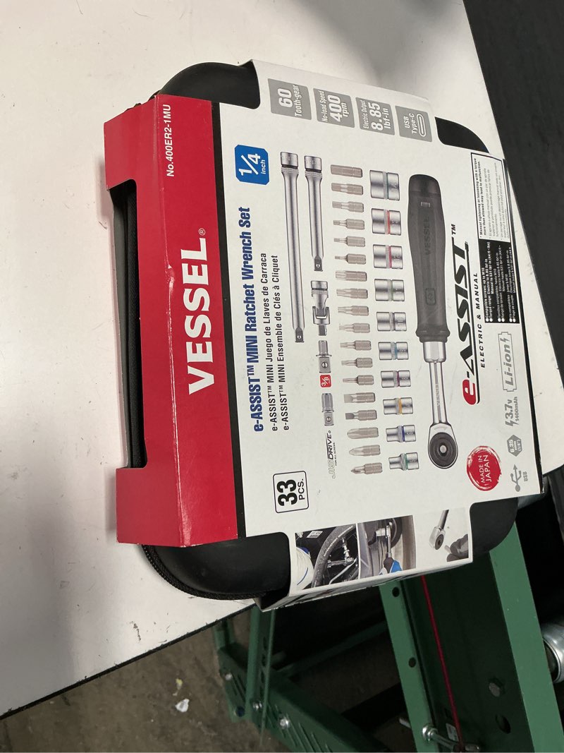 Condition photo showing New/Like New for vessel (usa official) e-assist mini ratchet wrench set