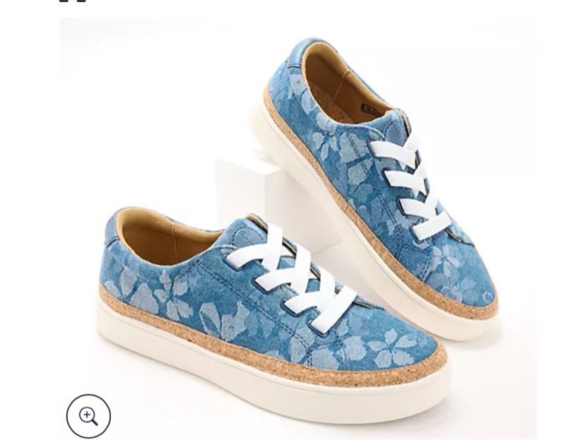 Spenco Women's Hermosa Sneaker, Denim Floral, 8