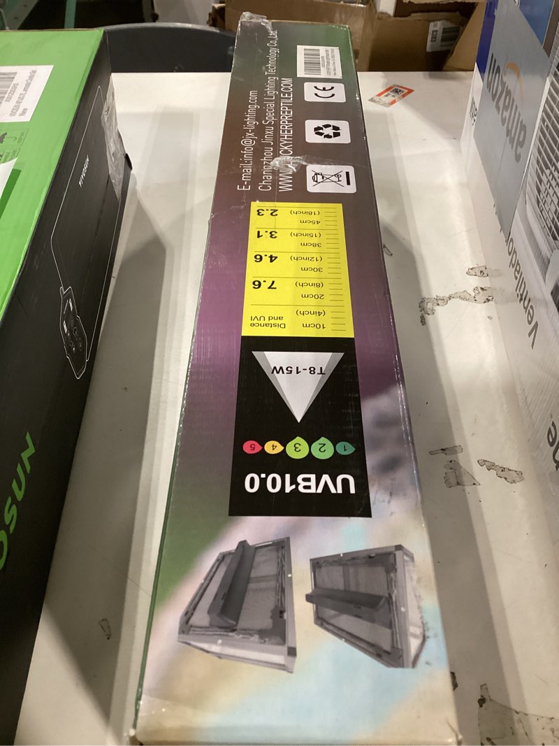 Condition photo showing Good Condition for lucky herp t8 reptile light fixture combo kit 15w (new upgrade), uvb reptile light fixture with desert uvb 10.0 18" fluorescent tube, uva uvb reptile light for lizard, bearded dragon, tortoise 18 inch
