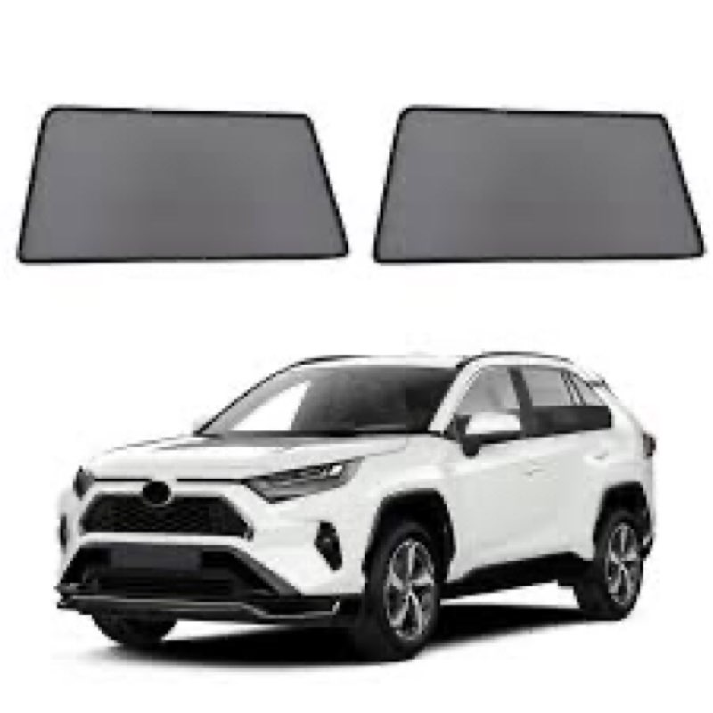 zatooto car window shades for toyota rav4 2019-2024, full coverage car sun shade for side window & w
