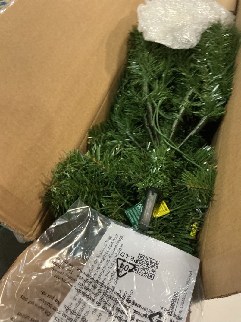 Condition photo showing Good Condition for National Tree Company 4 ft Pre-Lit Kincaid Spruce Mini Artificial Christmas Tree, 100 Clear Lights, 269 Tips, Includes Stand, Green 4ft Tree