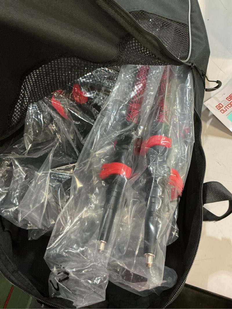 Condition photo showing New/Like New for g2 21/25/30 inches light weight snowshoes for women men youth, set with trekking poles, tote bag, gaiters,special fast ratchet binding, orang/blue/red available 21"(up to 150lbs) red