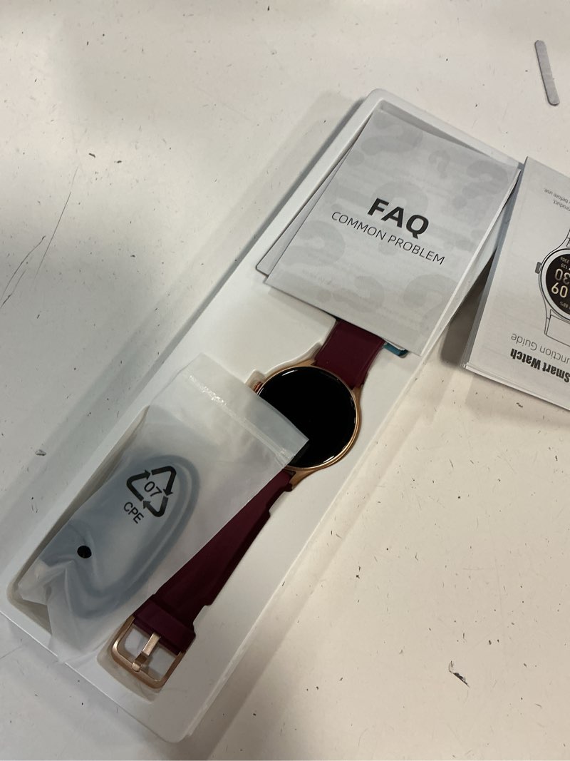 Condition photo showing Good Condition for smart watch for women,1.57inch amoled touchscreen fitness watch for iphone & android,heart rate/sp02/sleep monitor,110+ sport modes ip68 waterproof bluetooth calls,2 bands (purple, 1.57) purple 1.57