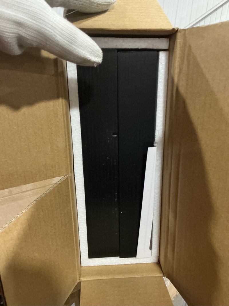 Condition photo showing item condition for Floating Shelves - 2 Pack 9 Inch Rustic Wooden Wall Shelves - Extra Deeper & Thicker Wall Mounted Storage Shelf for Living Room, Kitchen, Farmhouse - 24" W x 9" D x 1.6" H - Rustic Black