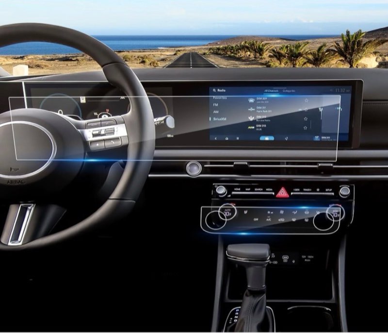 Coleya (2pcs) 2025 2026 Santa Cruz Screen Protector for Hyundai Santa Cruz (SE/SEL/SEL Activity/XRT/