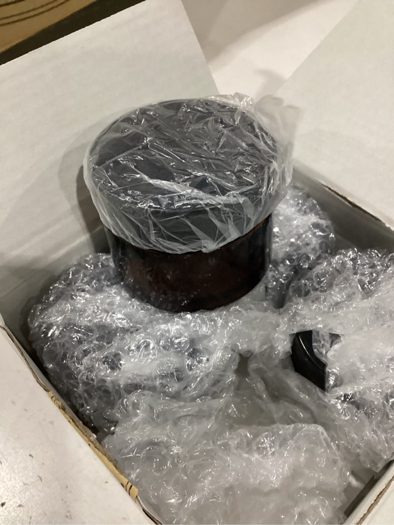 Condition photo showing Good Condition for overnews 2oz amber glass jar travel size, 4pcs empty cosmetic lotion container with black lid & spatula, small mini jar for beauty