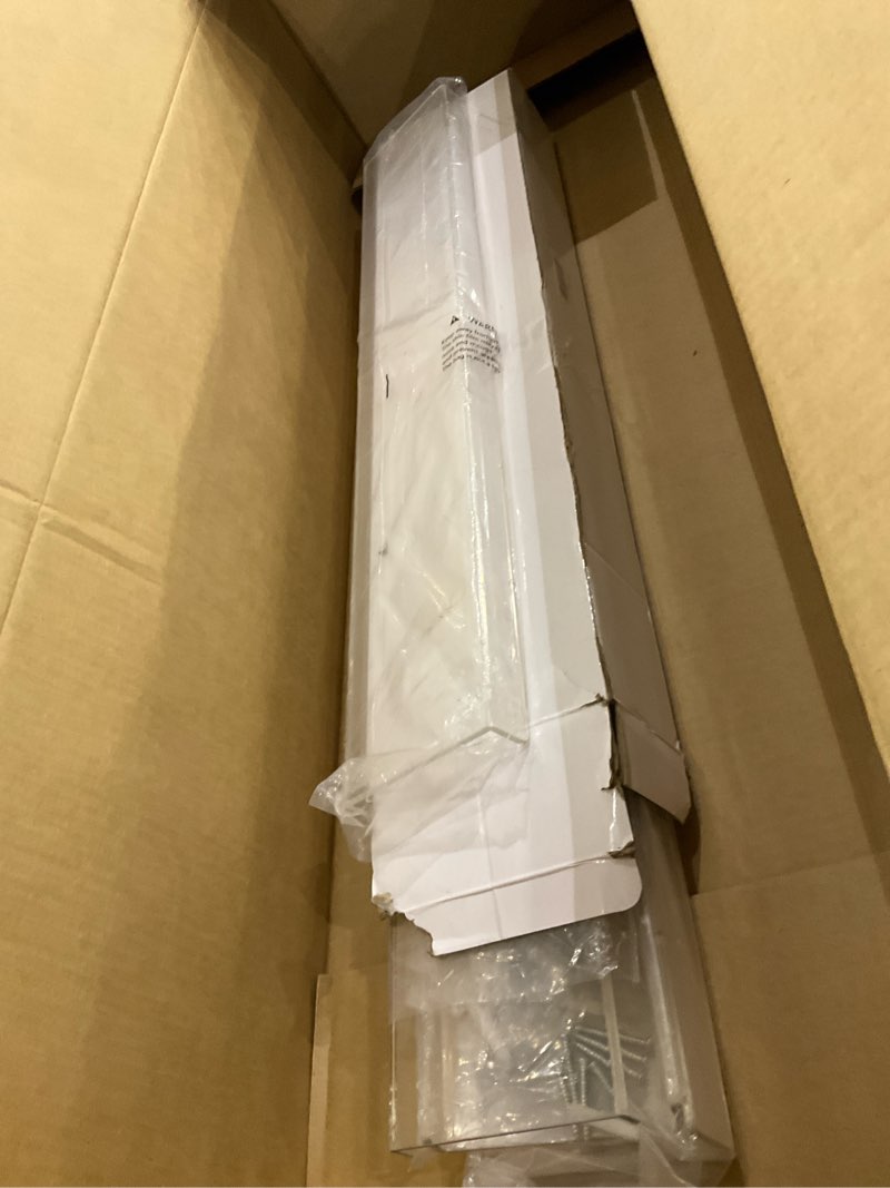 Condition photo showing As Is for 4 Pack 24-Inch Long Clear Acrylic Floating Shelves Wall Ledge Invisible Wall Mounted Floating Bookshelf U Shape Wall Shelf for Book Display Makeup Product Spice Organizer 4 24 Inches