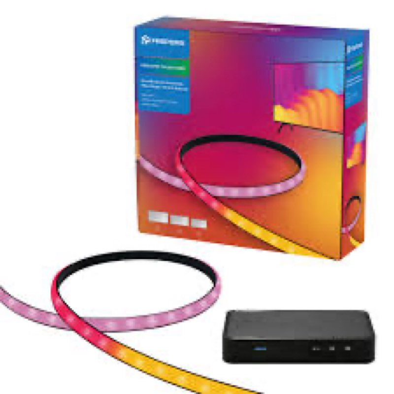FREPERS TV LED Backlight, Flowing Color Light Strip Behind TV, Change with TV Screen or Sound, HDMI 