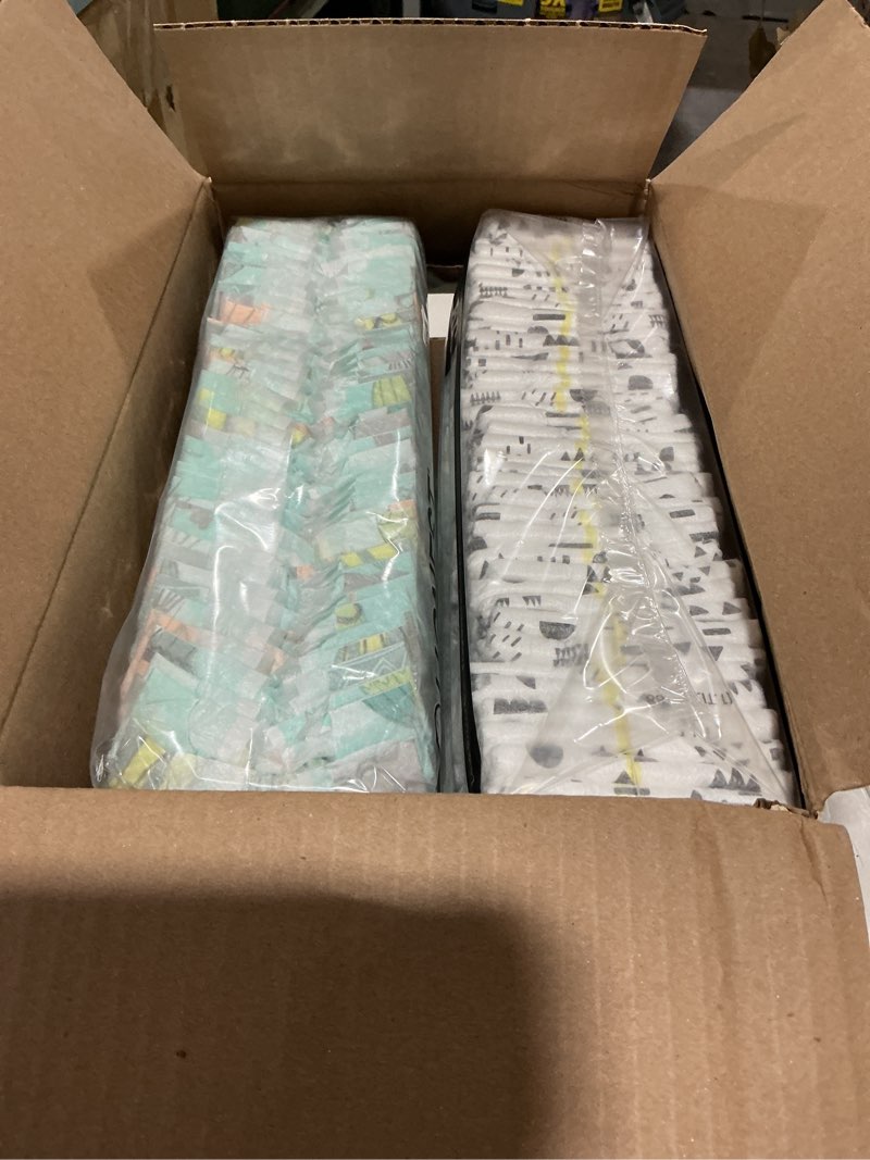 Condition photo showing New/Like New for the honest company comfort dry disposable daytime diapers, hypoallergenic, fragrance-free, sensitive skin, above it all + pattern play, club box size 1 (8–14 lbs), 78 count size 1 (78 count) above it all + pattern play