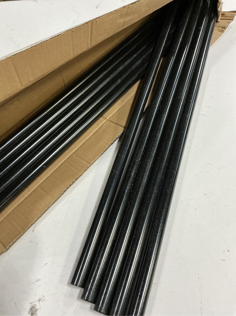 Condition photo showing Good Condition for 10 pack 3/4 inch round x 26 inch length staircase deck balusters standard plain black coated for stair deck porch 26 inch 10pack