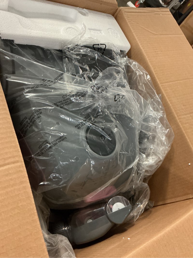 Condition photo showing As Is for canister vacuum cleaner, 40kpa 1600w cyclon power bagless canister vacuum cleaners for home, 3.7qt large dust cup, lightweight vac for hard floors, carpets, pet hair, pink