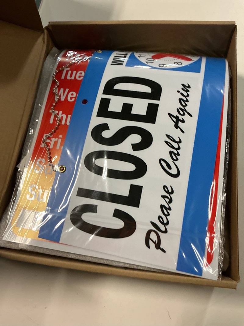 Condition photo showing Good Condition for 40'' × 14'' open signs for business, large led open sign with 16 million colors, app & remote control, timer, 44 flashing modes, adjustable brightness & speed, for storefront window or glass door multi color 40" x 14"