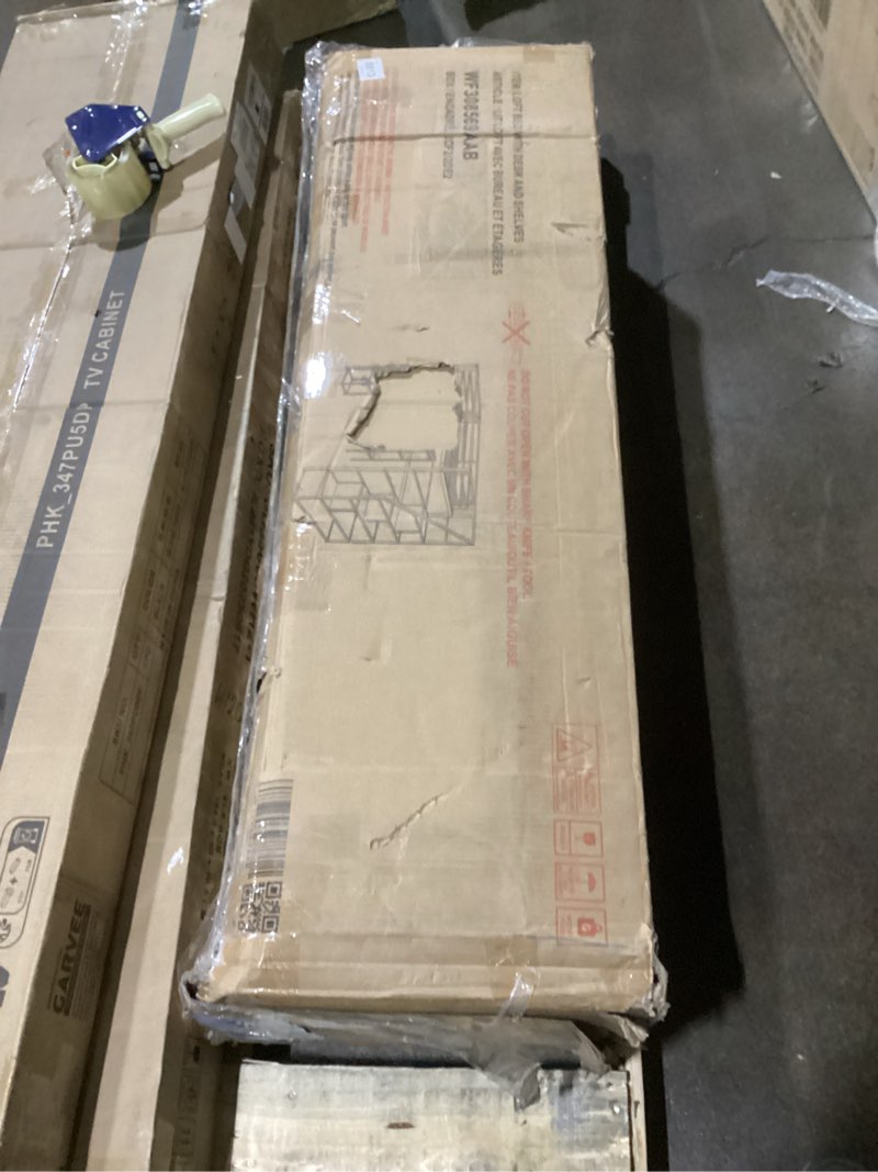 Condition photo showing As Is for FAVSH Full Size Metal Loft Bed with Wardrobe and Desk, Heavy Duty Loftbed w/Storage Stairs + Shelves