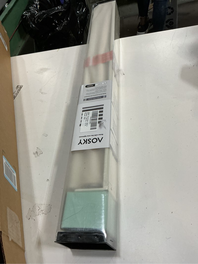 Condition photo showing Good Condition for AOSKY Cordless Zebra Blinds for Windows Pull Down Roller Window Shades Dual Layer Light Filtering Privacy for Day and Night, Free-Stop Door Shades for Home Easy to Install (28" W X 72" H, Beige) 28"W x 72"H Beige