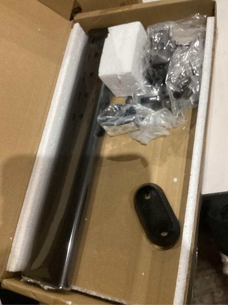 Condition photo showing As Is for Single LCD Computer Monitor Free-Standing Desk Stand Mount Riser for 13 inch to 32 inch screen with Swivel, Height Adjustable, Rotation, Vesa Base Stand Holds One (1) Screen up to 77Lbs(HT05B-001)) Black