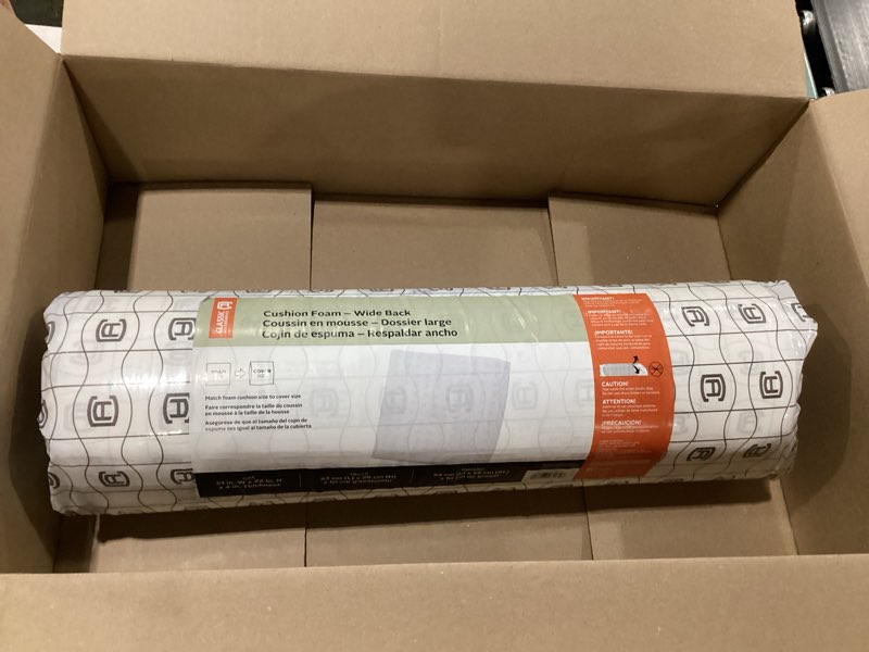 Condition photo showing New/Like New for Classic Accessories 61-039-010939-RT Back Cushion Foam 4 Inch No Color 21"W x 22"H x 4"Thick