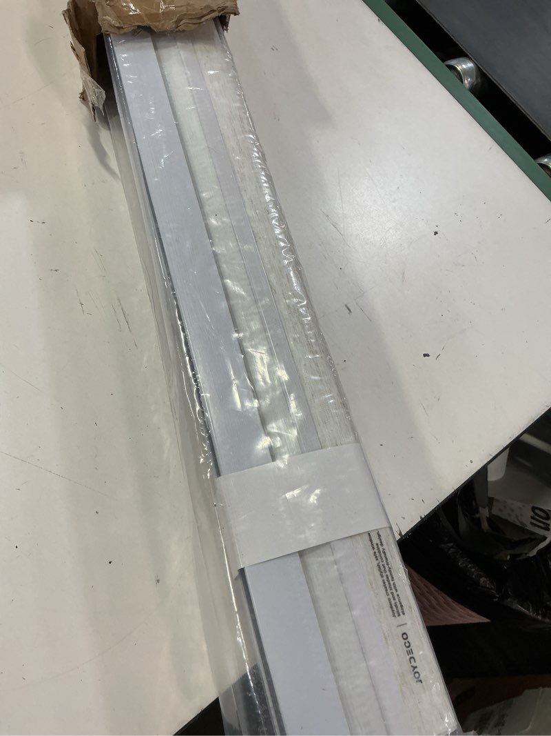 Condition photo showing Good Condition for joydeco natural woven roller shades for indoor windows, cordless blackout blinds with curved valance, thermal insulated uv protection privacy window shades for home and office (cream,41" w x 72" h) cream white 41"w x 72"h