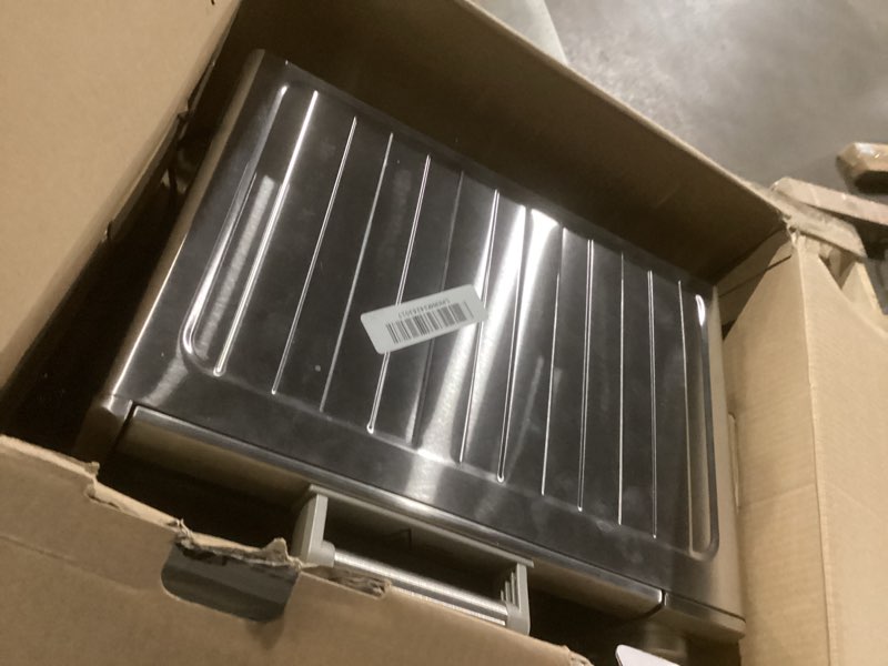 Condition photo showing As Is for breville bov450xl mini smart countertop oven and toaster oven, small, brushed stainless steel